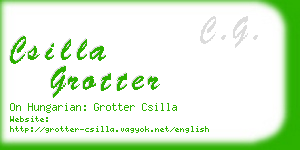 csilla grotter business card